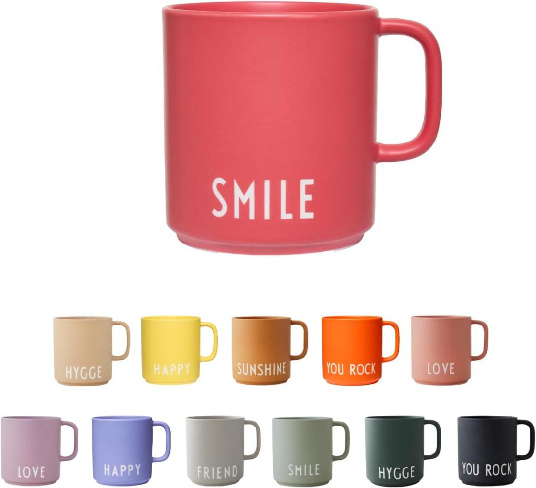 Design Letters Becher mit Henkel Favourite Cup Smile Rot 10101008ROSESMILE Bild 1