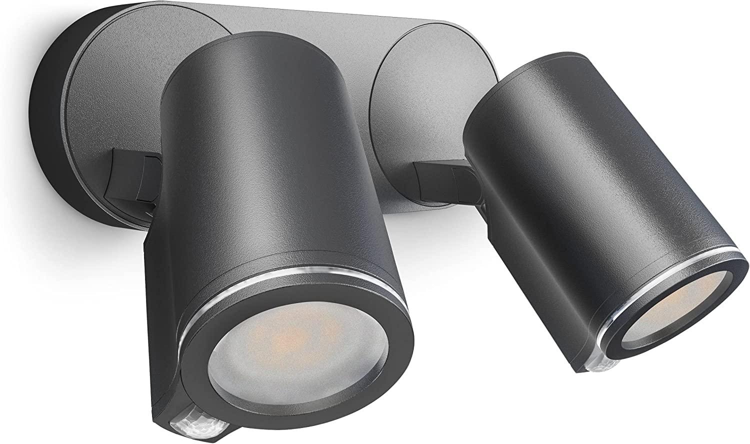 LED-Außenwandstrahler Spot DUO SC anthrazit, mit 90° Bewegungsmelder, 2-flammig, vernetzbar, per App bedienbar, inkl. GU10-Leuchtmittel, Aluminium, 14,6 W Bild 1