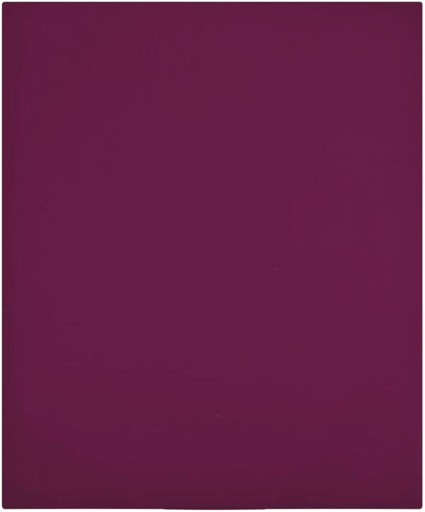 Spannbettlaken Jersey Bordeauxrot 160x200 cm Baumwolle Bild 1
