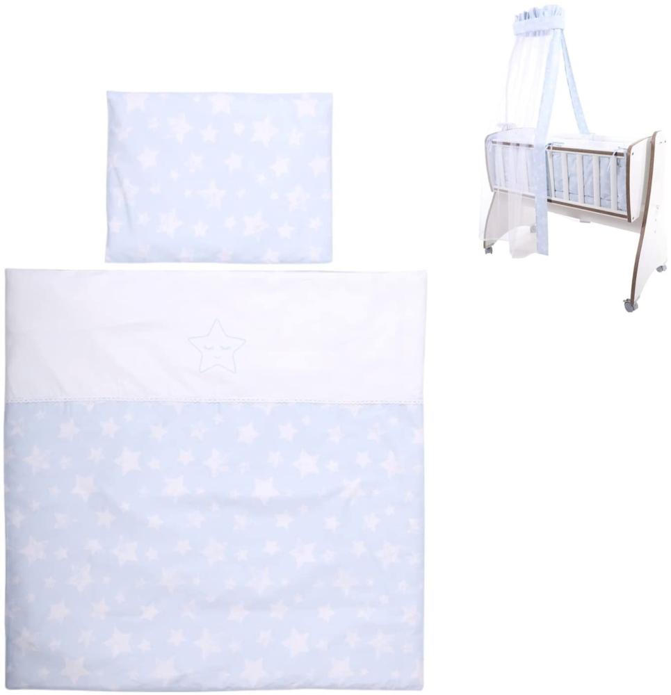 Lorelli 'First Dreams' 7-tlg. Baby-Bettwäsche Set, Blau, inkl. Himmel, Nestchen und Bettwaren Bild 1