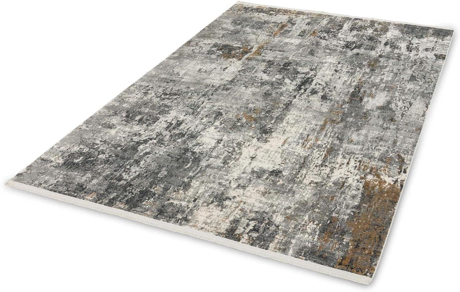 Teppich in Anthrazit/Creme Allover - 290x200x0,6 (LxBxH) Bild 1