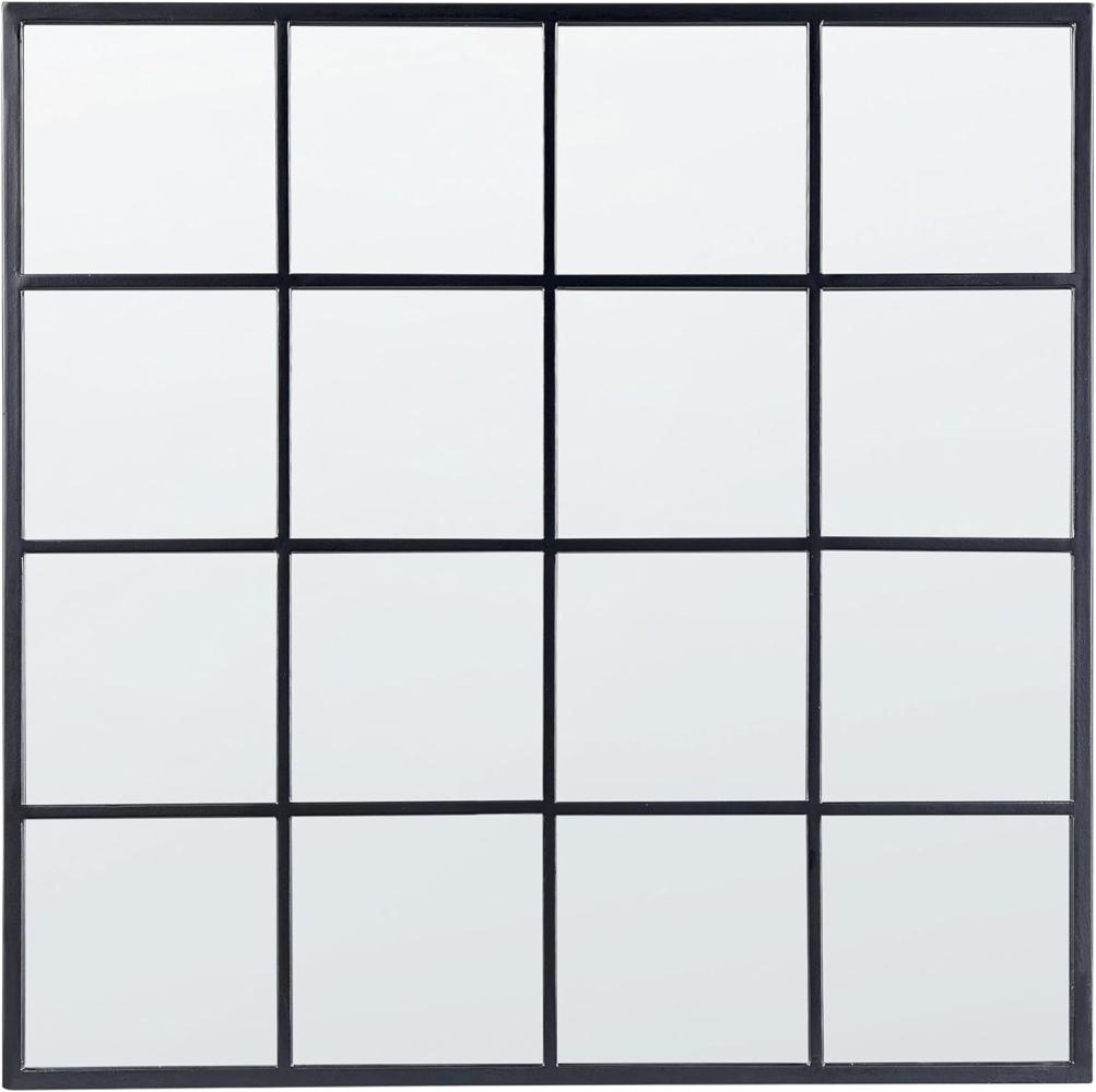Wandspiegel schwarz Fensteroptik 78 x 78 cm BLESLE Bild 1