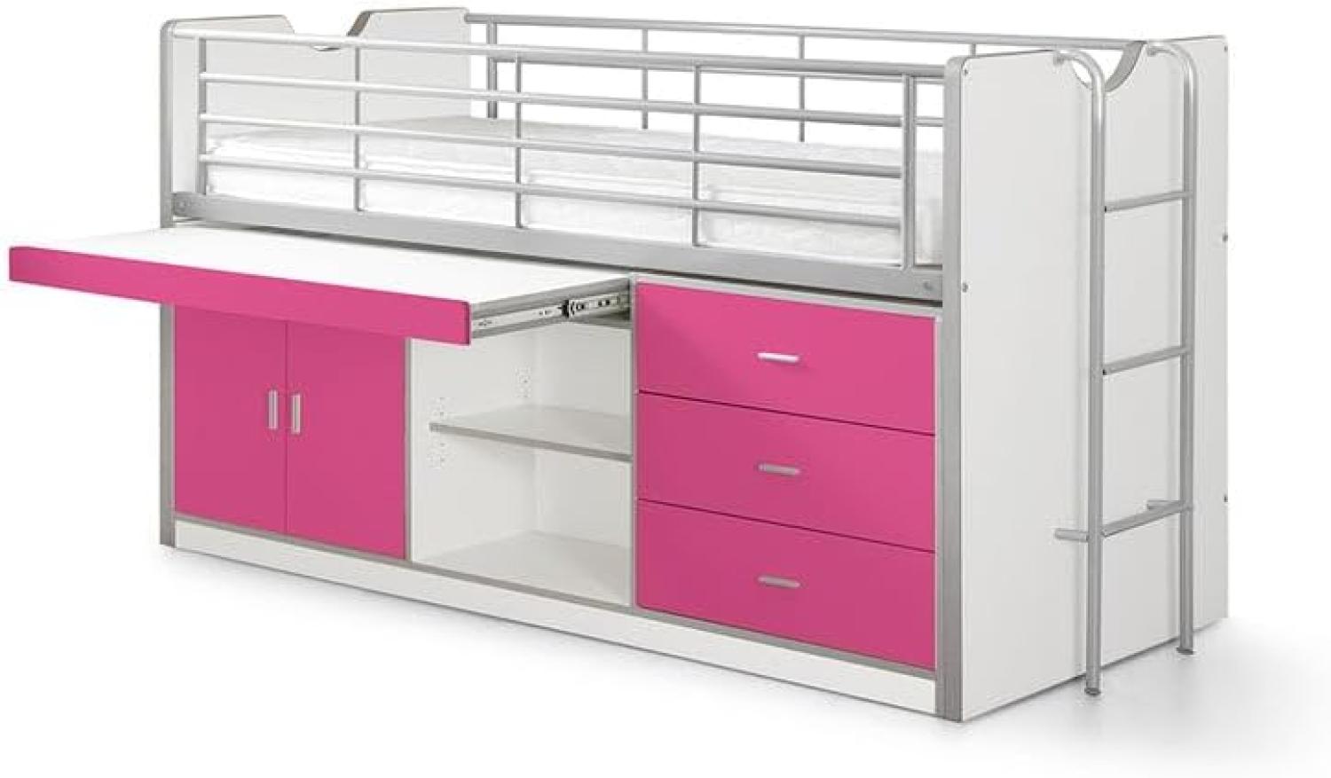 Vipack 'Bonny' Multifunktionsbett weiß/pink Bild 1