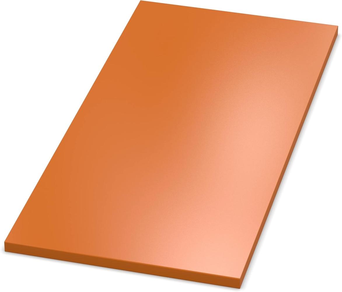 AUPROTEC Tischplatte 19mm orange 1000 x 400 mm Holzplatte melaminharzbeschichtet Spanplatte mit Umleimer ABS Kante Auswahl: 100 x 40 cm Bild 1