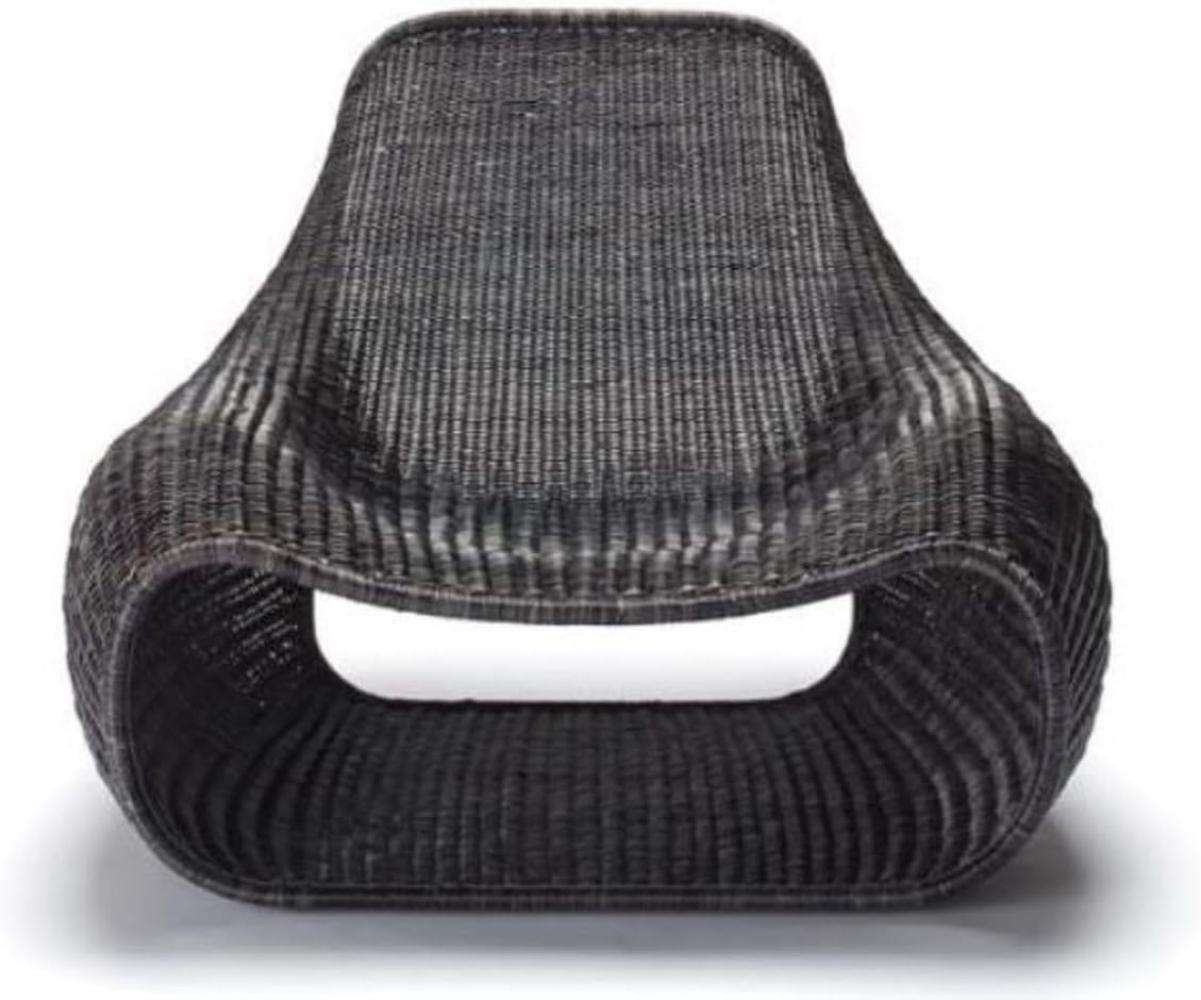 Casa Padrino Luxus Garten Sessel Schwarz 104 x 89 x H. 85 cm - Rattan Sessel - Rattan Möbel - Garten & Terrassen Möbel - Luxus Qualität - Made in Italy Bild 1