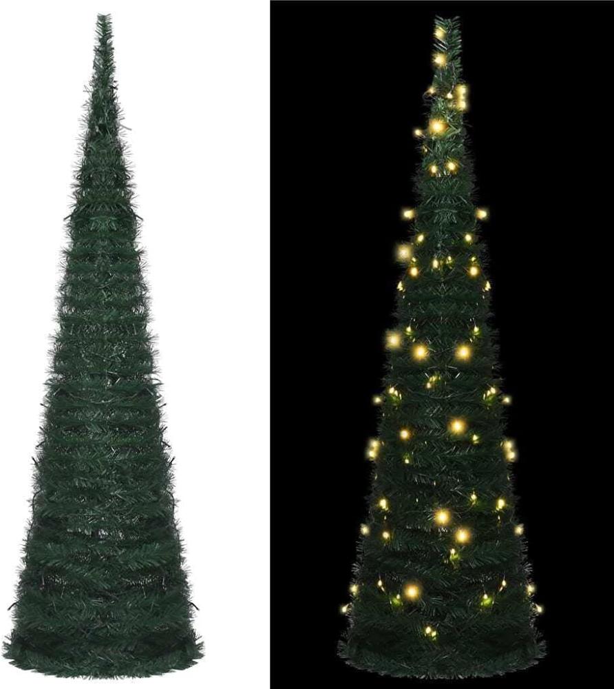 vidaXL Künstlicher Pop-Up-Weihnachtsbaum mit LED Grün 150 cm Bild 1