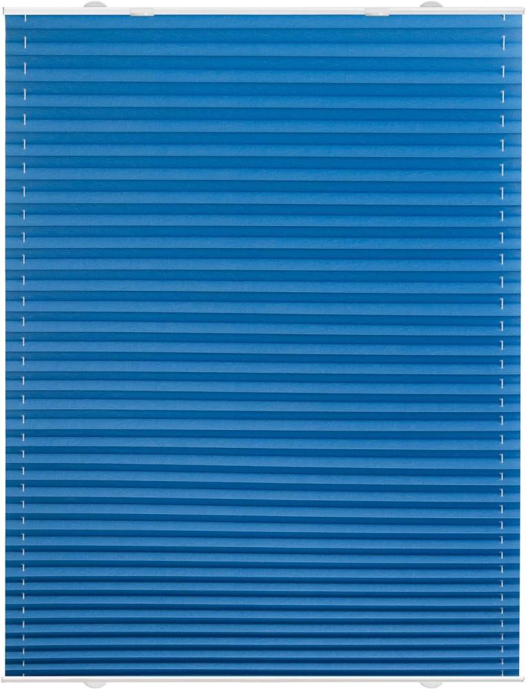 Lichtblick Plissee Haftfix, ohne Bohren, blau, 130 x 55 x 4 cm Bild 1