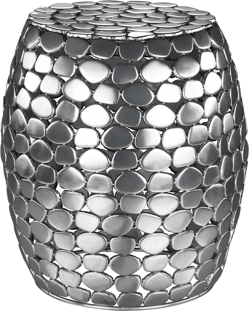 Beistelltisch 39x44,5 cm Silber aus Eisen und Metall WOMO-Design Bild 1