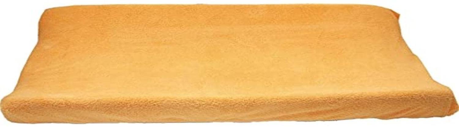 Ti TIN | Wickeltischauflagenbezug aus Frottee-Stoff, 80x50 cm | weicher und saugfähiger Wickelunterlagenbezug, Bezug aus adaptivem elastischem Gewebe, 100% Mikrofaser, Farbe: orange Bild 1