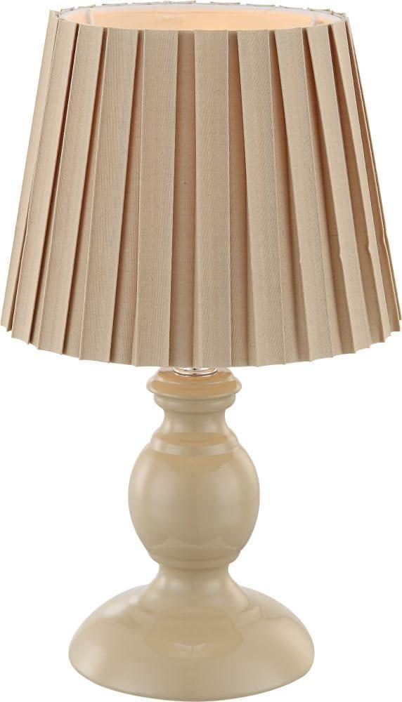 GLOBO Tischlampe Wohnzimmer Tischleuchte Schlafzimmer beige Schirm Stoff 21690 Bild 1