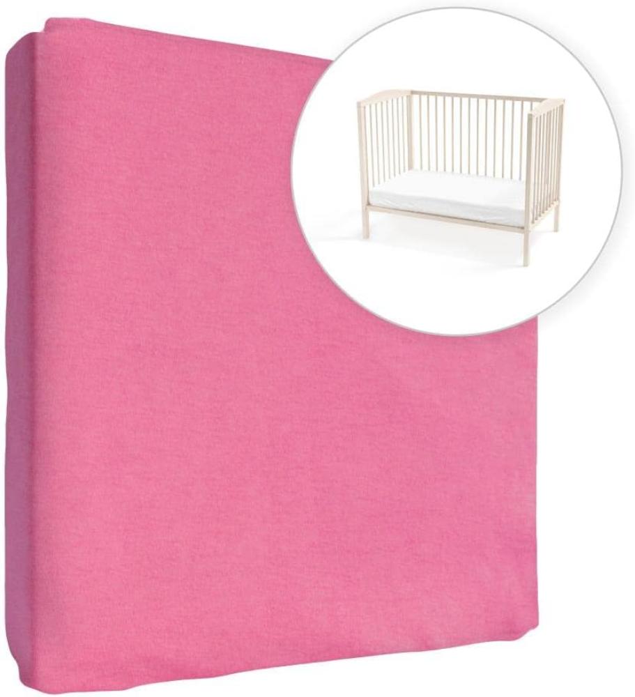 Jersey 100% Baumwolle Spannbettlaken für 160 x 70 cm Kleinkind Junior Bett Matratze (Rosa) Bild 1