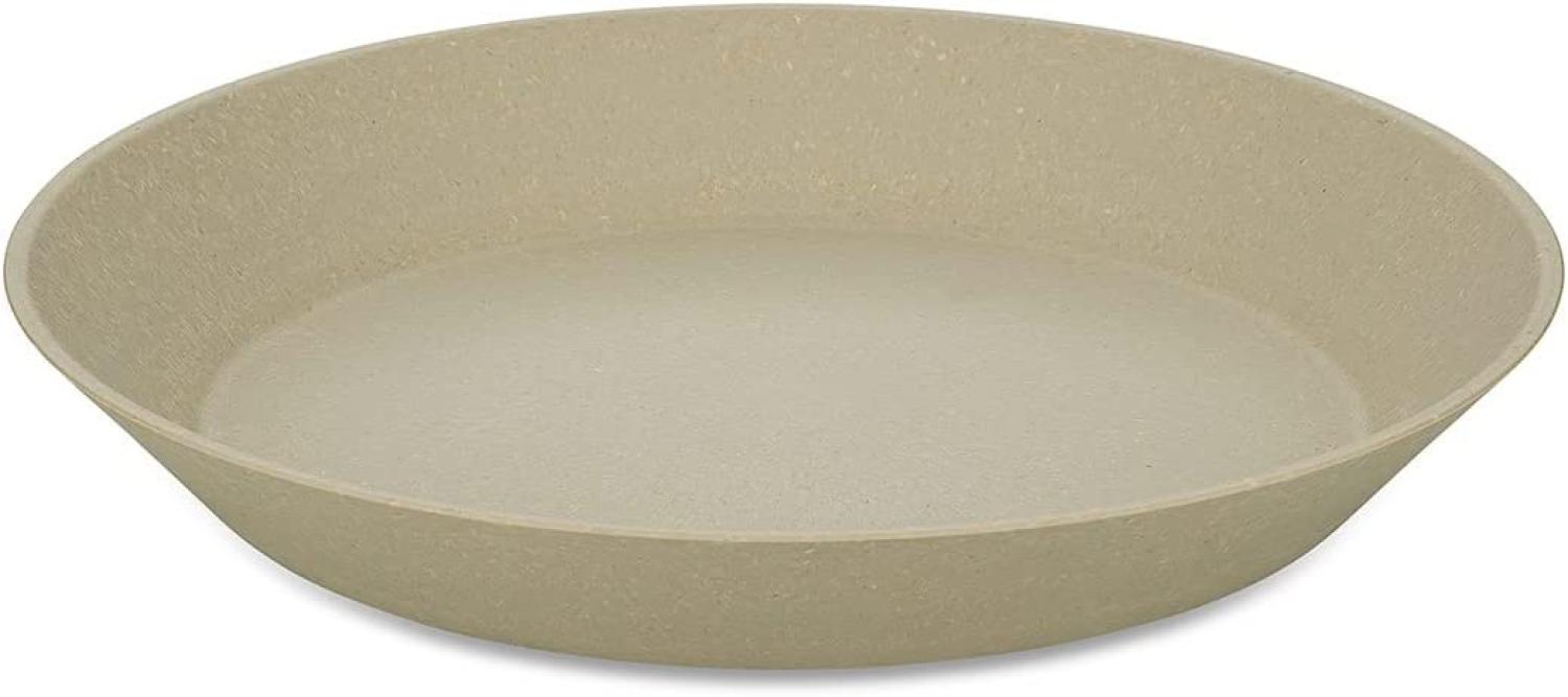 Koziol Tiefer Teller 4er-Set Connect Plate, Suppenteller, Schalen, Kunststoff-Holz-Mix, Nature Desert Sand, 24 cm, 7143700 Bild 1