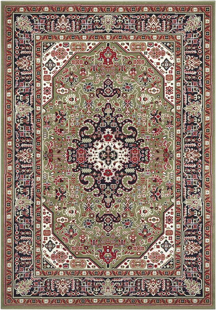 Orientalischer Kurzflor Teppich Skazar Isfahan Grün - 120x170x0,9cm Bild 1