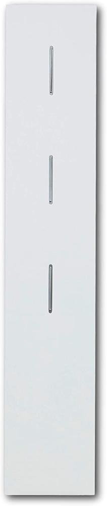 MATEO Schmale Garderobenleiste in Weiß mit drei Haken - Zuverlässige Wandhaken für Jacken & Taschen - 31 x 169 x 1 cm (B/H/T) Bild 1