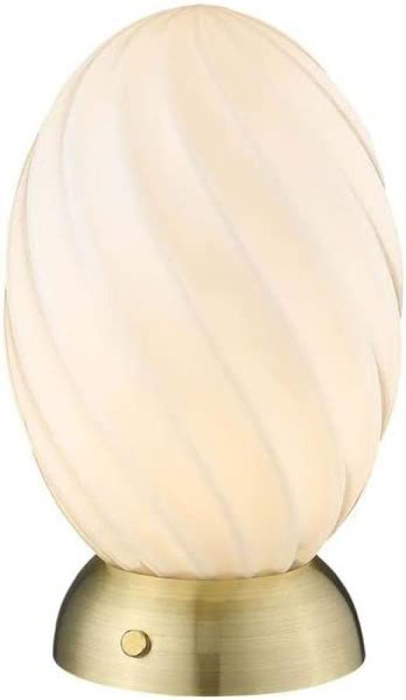 Halo Design No. 739431 Tischleuchte Twist Egg Opal Messing Antik 15cm Bild 1