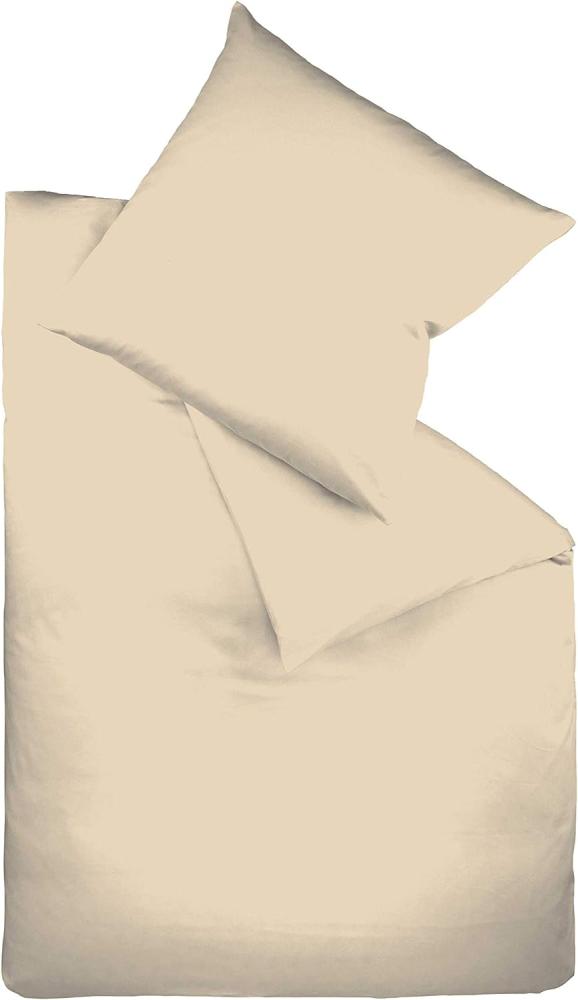 Fleuresse Uni Interlock Jersey Bettwäsche Colours | 155x200 cm + 80x80 cm | beige Bild 1