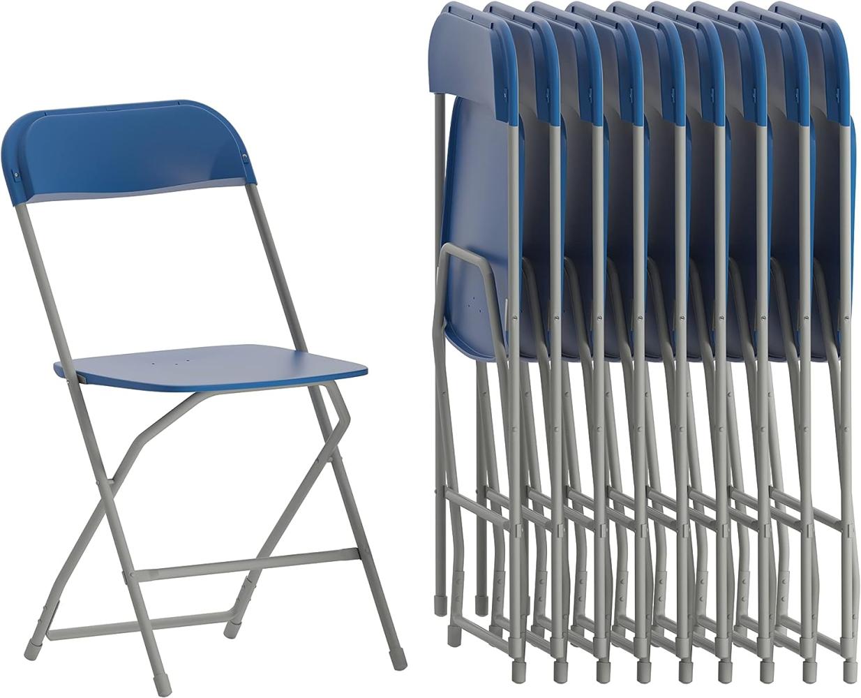 Flash Furniture Klappstuhl, Kunststoff, blau, Set of 10 Bild 1