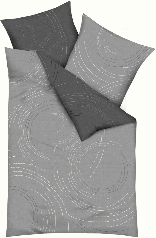 Kaeppel Wendebettwäsche Jaro, in Gr. 135x200, 155x220 oder 200x200 cm, Mako-Satin, 3 teilig, mit Reißverschluss, 100% Baumwolle, Bettwäsche mit zeitlosem Design Bild 1