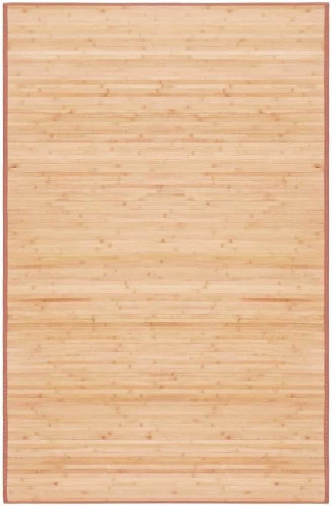 Teppich Bambus 100×160 cm Braun Bild 1