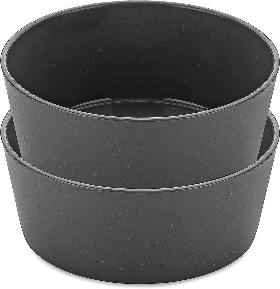 Koziol Schale Connect Bowl 2er-Set, Schüssel, Kunststoff-Holz-Mix, Nature Ash Grey, 890 ml, 7171701 Bild 1