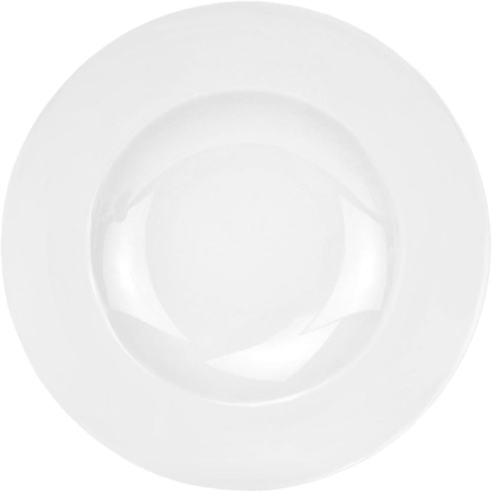 Pasta Bowl 500ml Ø30cm tiefer Menüteller Nudelteller edles Markenporzellan klassisch weiß rund Bild 1