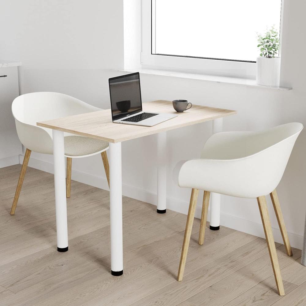 70x50 | Esszimmertisch - Esstisch - Tisch mit weißen Beinen - Küchentisch - Bürotisch | Sonoma Bild 1