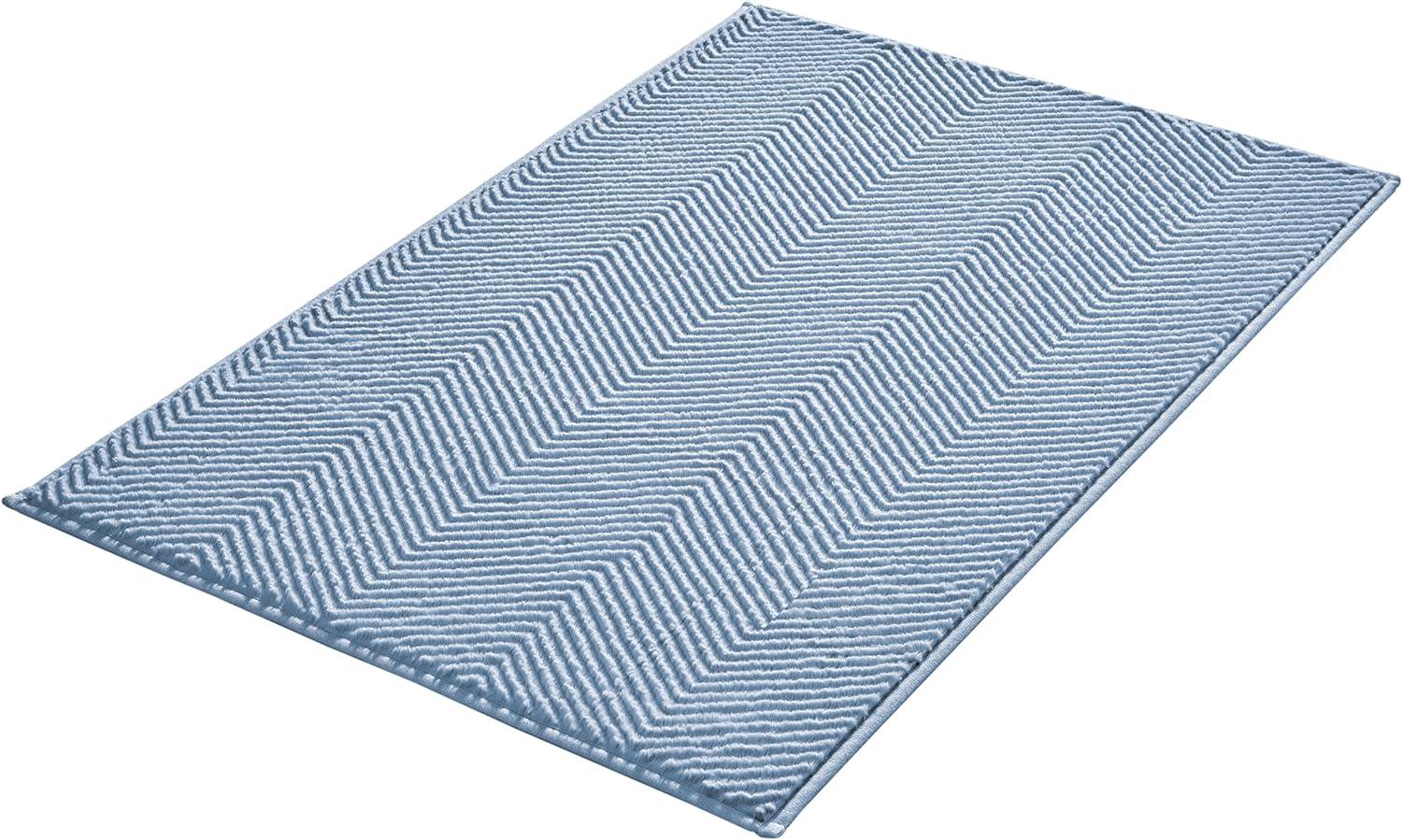 Kleine Wolke Badteppich Zigzag, 60x90 cm, Hellblau Bild 1