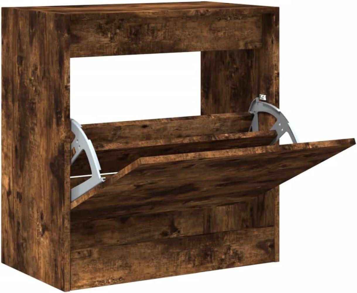 Schuhschrank Räuchereiche 60x34x63,5 cm Holzwerkstoff Bild 1