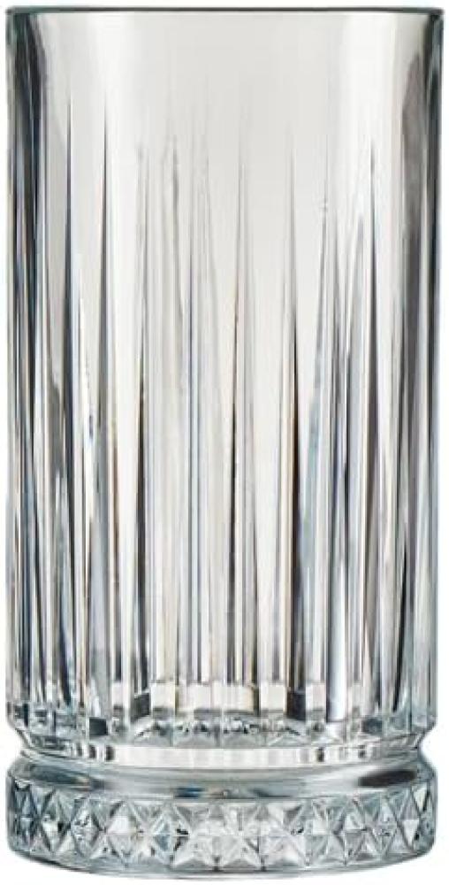 Pasabahce 520015 Longdrink Glas im Retro-Design und Kristall-Look, für Cocktail, Saft, Wasser, Drinks, Schwerer Highball,445 ml, 4 Stück Bild 1