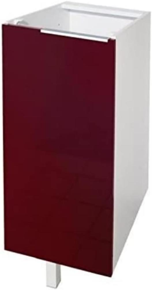 Berlioz Creations CP3BD Unterschrank für Küche mit 1 Tür, in bordeauxfarbenem Hochglanz, 30 x 52 x 83 cm, 100 Prozent französische Herstellung Bild 1