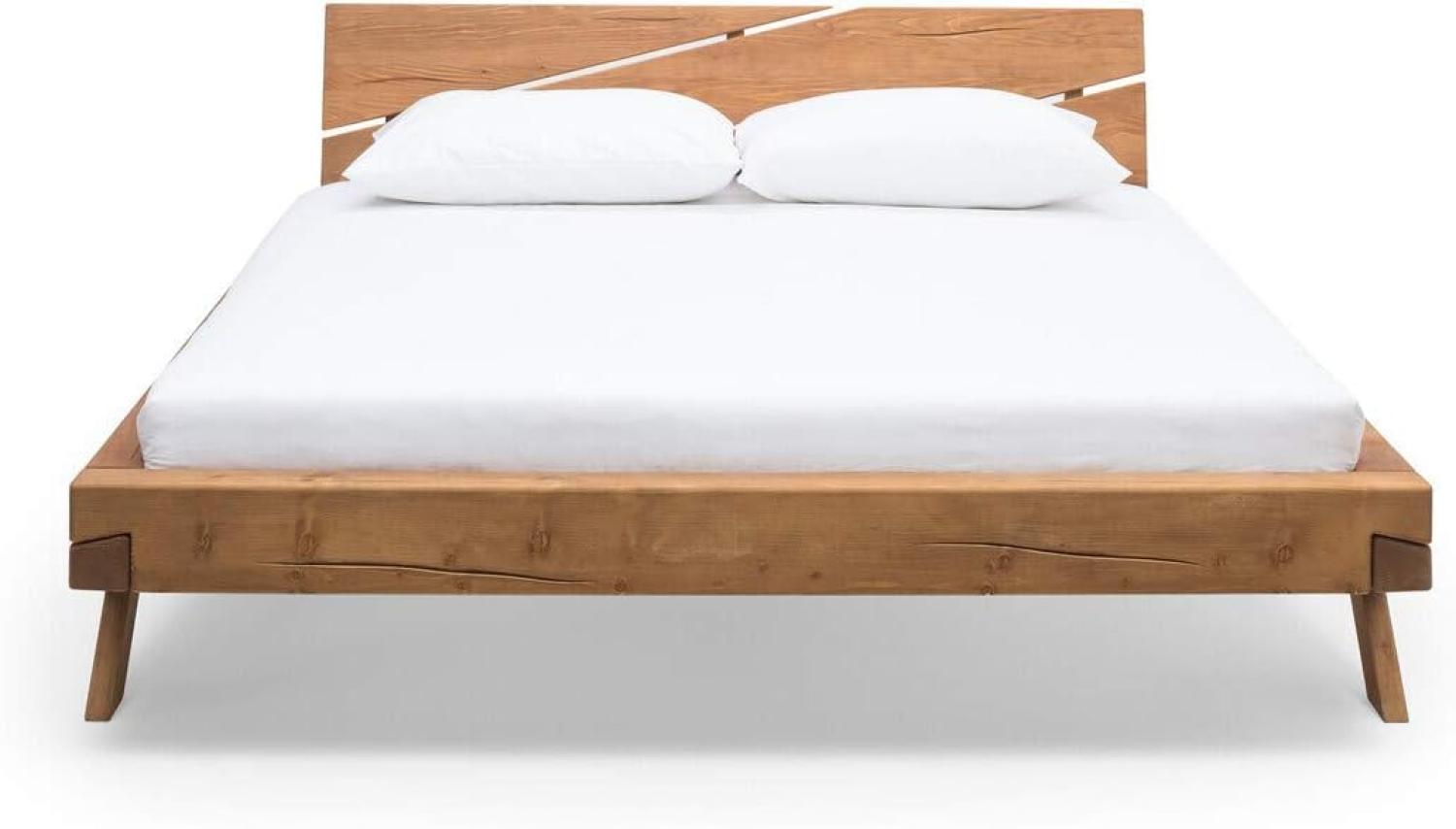 SalesFever Bett Balkenbett 160 x 200 cm Fichtenholz natur Bild 1