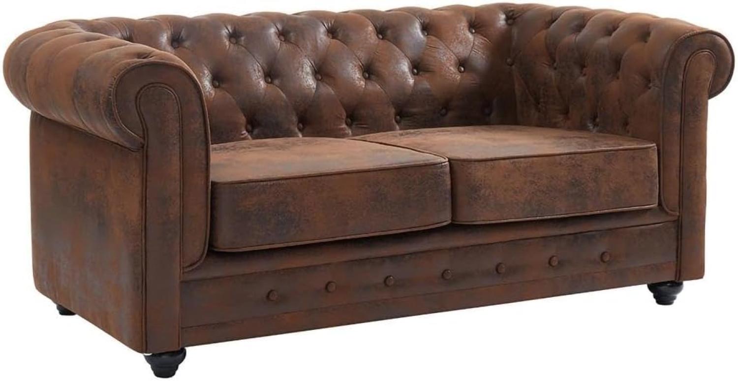 2-Sitzer-Sofa CHESTERFIELD - Microfaser - Vintage-Look Bild 1