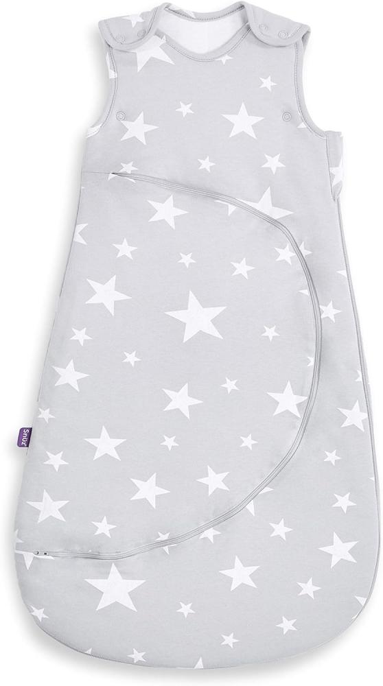 SnuzPouch Baby-Schlafsack mit Windelwechselreißverschluss (Sommer) - 0-6 Monate - 1 Tog (Weiß Stern) Bild 1