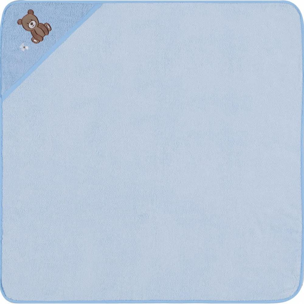 Egeria 551019 Teddy Bear Kapuzentuch Baby, Bio Baumwolle, 39 x 28 x 6 cm, Sky Bild 1
