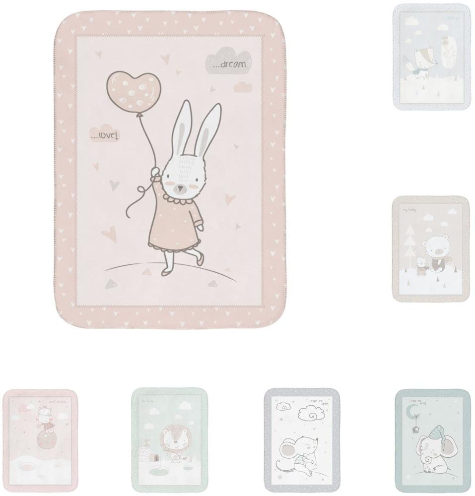 Kikkaboo Babydecke Super Soft 80 x 110 cm, weiche Fleece-Decke, ab Geburt rosa Bild 1
