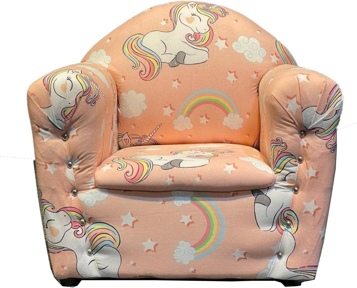 Mini Sessel Kindersessel Kindersofa Kindercouch Kindermöbel Sofa Kinder Einhorn Unicorn Bild 1