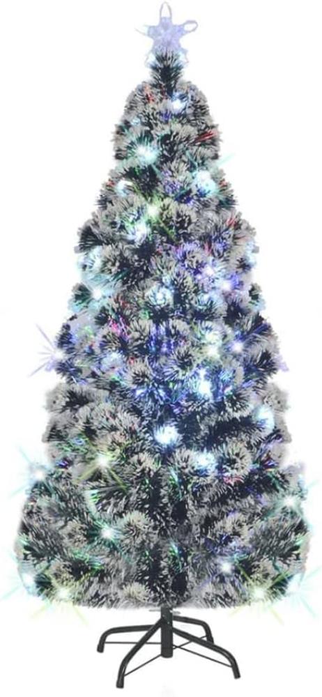 vidaXL Künstlicher Weihnachtsbaum mit Ständer/LED 180 cm Fiberoptik, Mit Beleuchtung [242427] Bild 1
