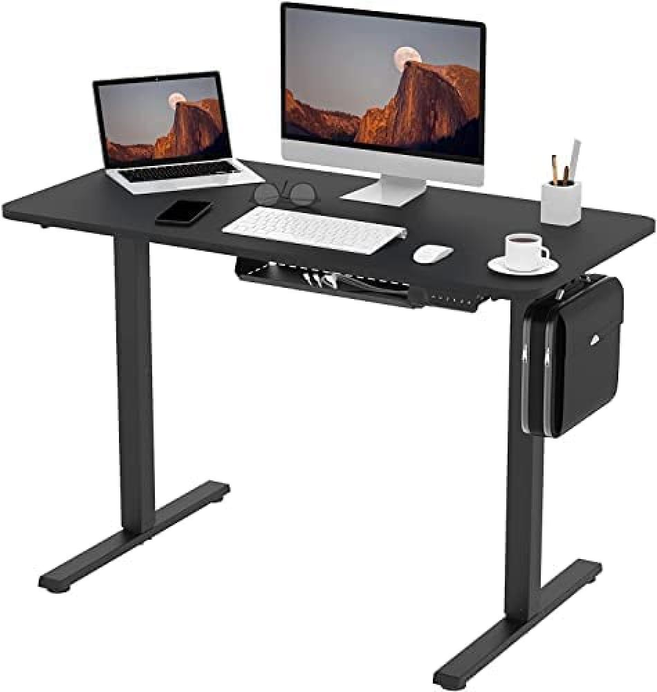 Flexispot Basic pro Elektrisch Höhenverstellbarer Schreibtisch mit Tischplatte 2-Fach-Teleskop, mit Memory-Steuerung (Schwarz) Bild 1