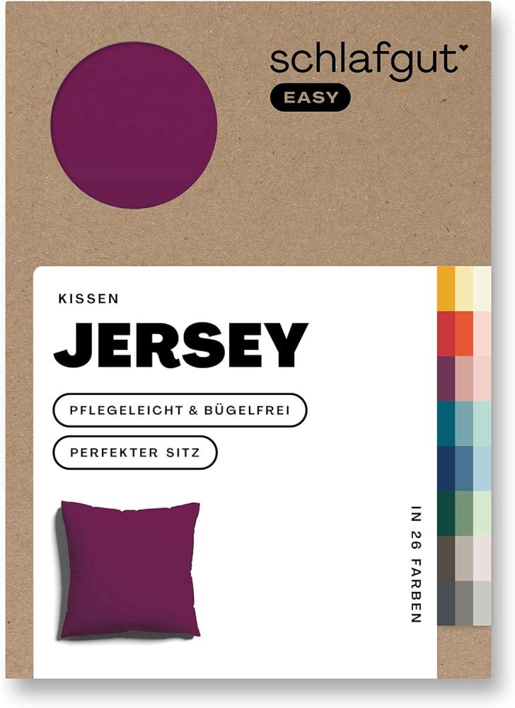 Schlafgut Kissenbezug EASY Jersey | Kissenbezug einzeln 40x40 cm | purple-deep Bild 1