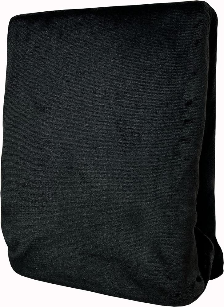 Leonado Vicenti Spannbettlaken schwarz 90x200-100x200 warme kuschelige Winter Premium Cashmere Touch Teddy Bettlaken Fleece Plüsch Betttuch Bild 1