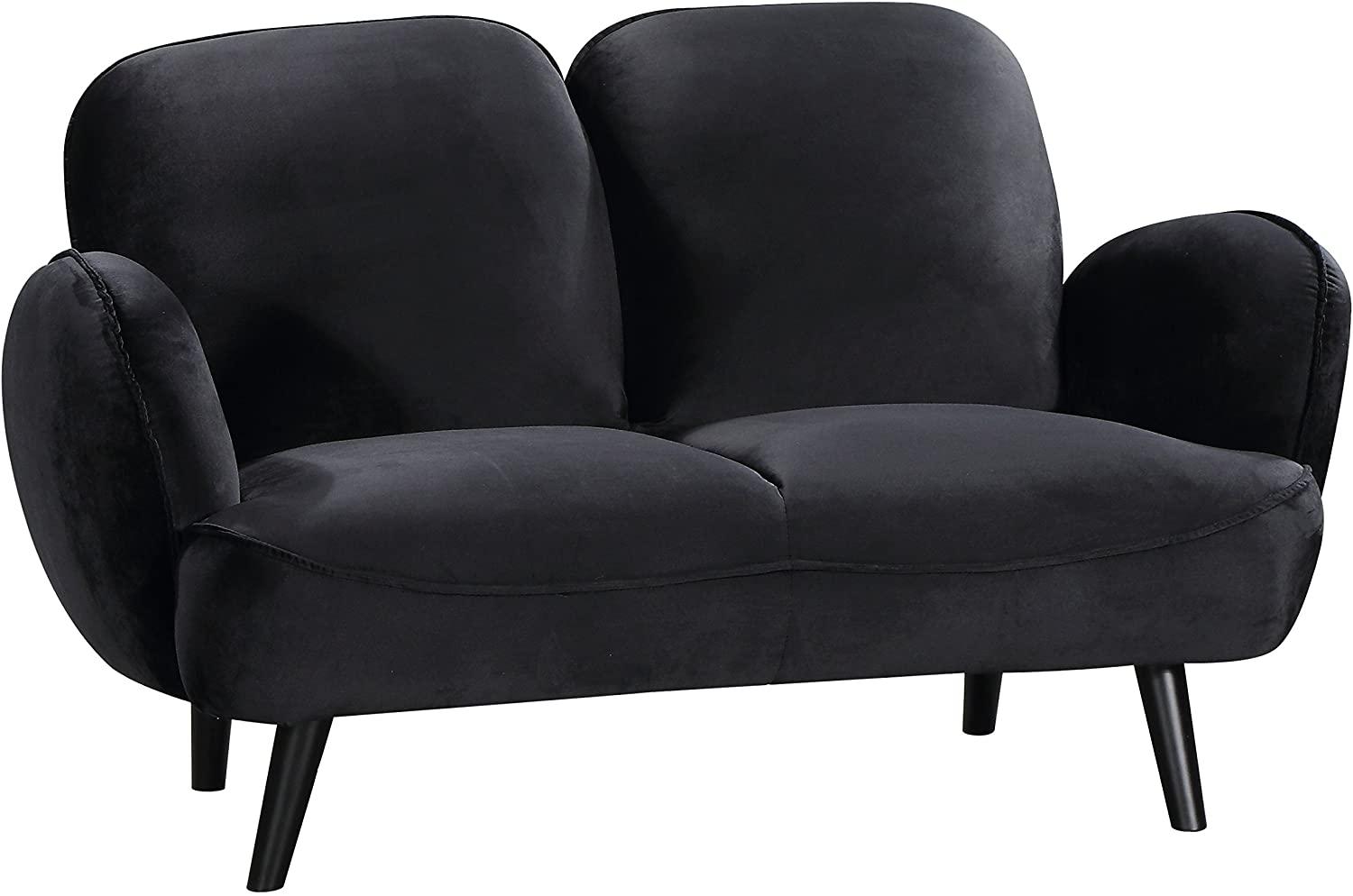 Atlantic Home Collection BEN, 2-Sitzer Sofa, Samt, schwarz Bild 1