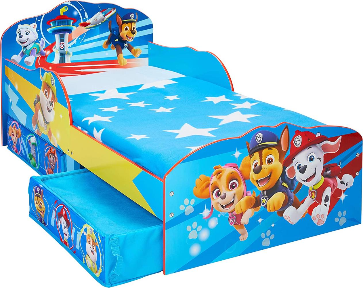 Moose Toys 'Paw Patrol' Kinderbett blau, 70 x 140 cm, mit Schubladen Bild 1