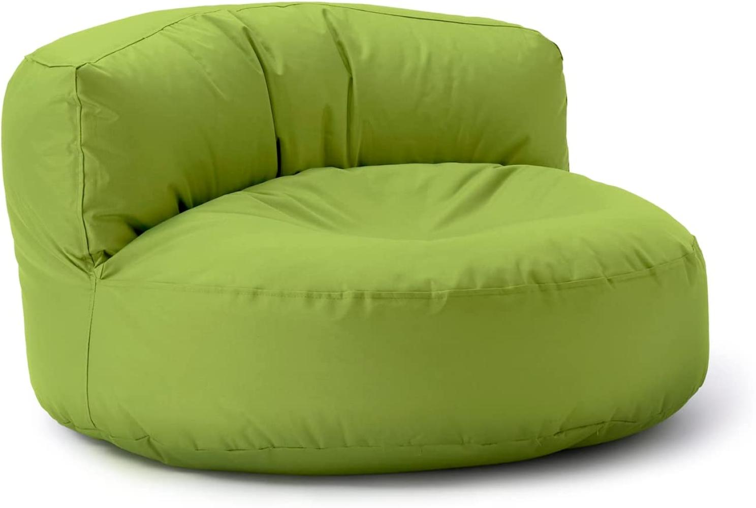 Lumaland Outdoor Sitzsack-Lounge, Rundes Sitzsack-Sofa für draußen, 320l Füllung, 90 x 50 cm, Grün Bild 1