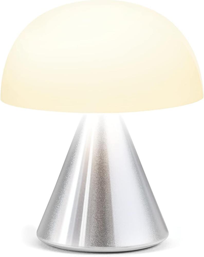 Lexon MINA Mini wiederaufladbare kabellose LED-Tischlampe, für Nachttisch oder Schreibtisch, mit Dimmer, bis zu 12 Stunden Akkulaufzeit - Alu Poli Bild 1