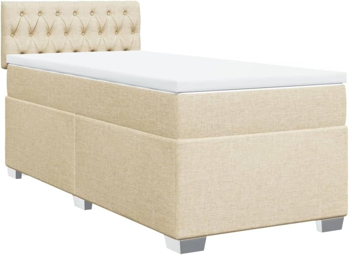 Boxspringbett mit Matratze Creme 100x200 cm Stoff 3288111 Bild 1