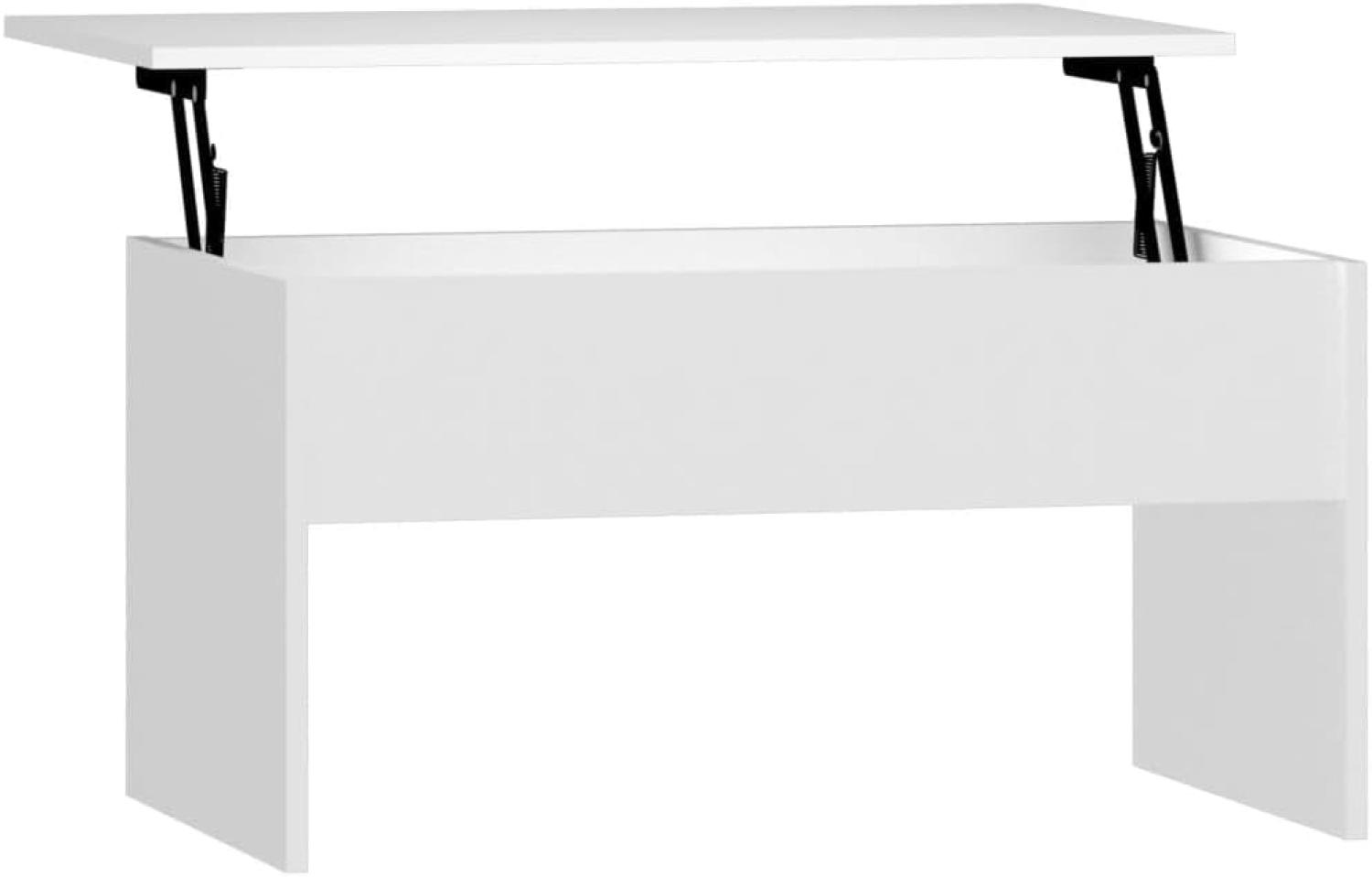 Couchtisch Weiß 80x50,5x41,5 cm Holzwerkstoff Bild 1