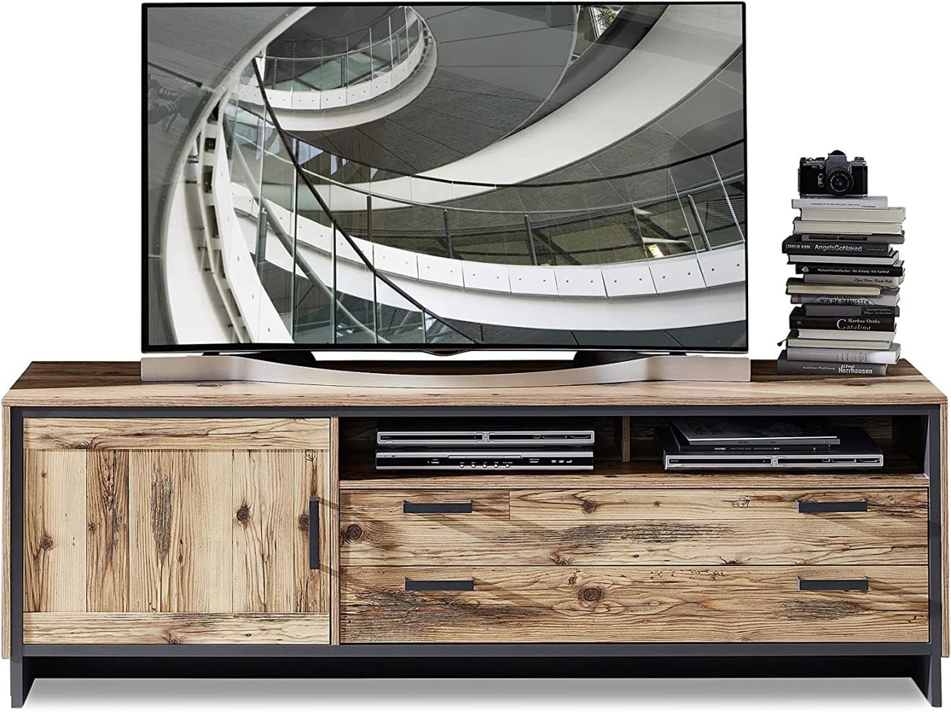 Möbel-Eins PASADENA TV-Board II, Material Dekorspanplatte, Alpine Lodge Nachbildung/graphitfarbig Bild 1