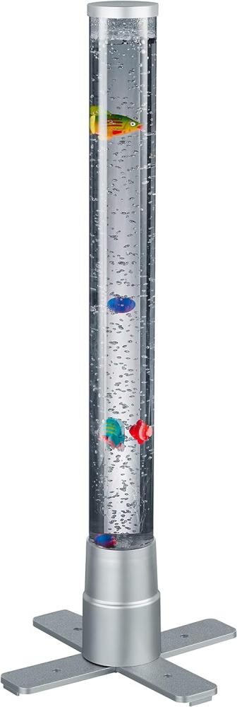 Sprudelnde Farbwechsel LED Lichtsäule MOTION Wassersäule & Deko Fischen H. 61cm Bild 1