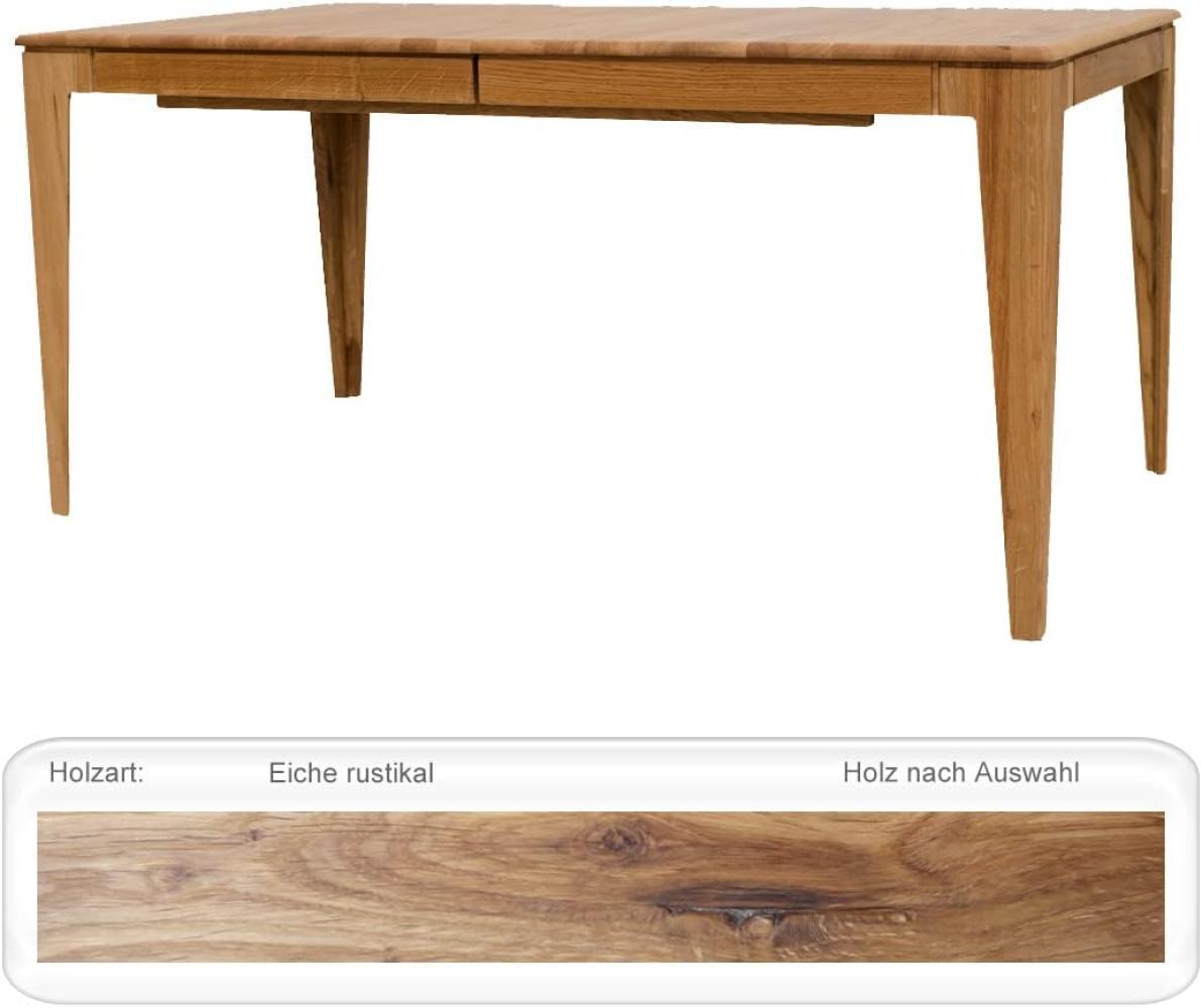 Ausziehtisch Alwin 2XL verschiedene Größen Massivholz Tisch Varianten 160(260) x 90 Mittelauszug, Eiche rustikal Bild 1