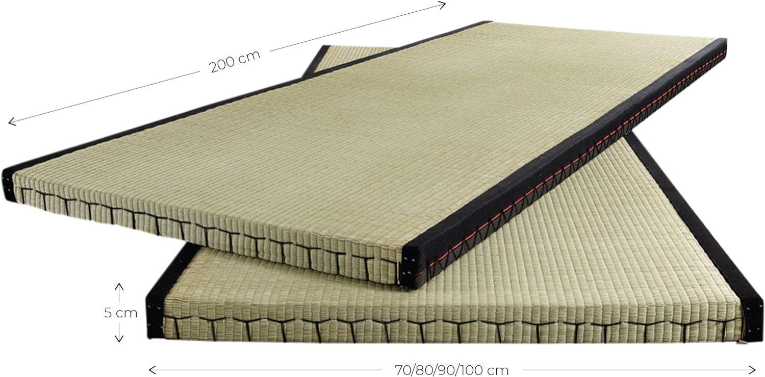 Karup Design Mat 70 cm 70 | Traditionelle Japanische Tatami Matte Für Futon-Matratze | Reisstroh Bodenmatte 70 x 200 cm, beige, 200x70x5. 5 cm Bild 1